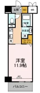 ベルオレイル【9階】の間取り