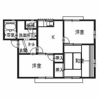 ボンリビェール吉田【B102号室】の間取り