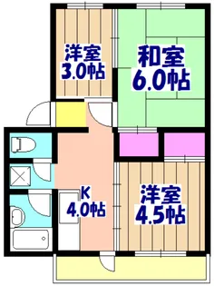 鎌ケ谷サンハイツ【1階】の間取り