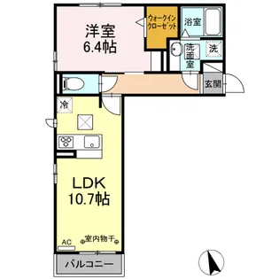 コンフォート水主町【1階】の間取り