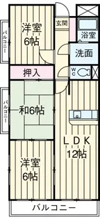 グランドヒルズ小碓7番館【301号室】の間取り