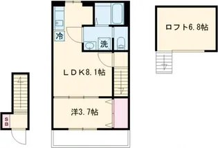 スターク亀有【1階】の間取り