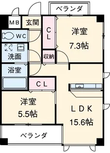 シティーライフ植田【5階】の間取り