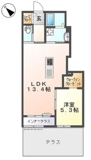 ショー・ハエマンティア【1階】の間取り