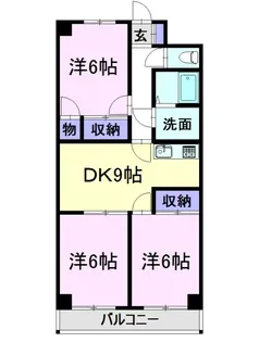 グレイシー高雄【2C号室】の間取り