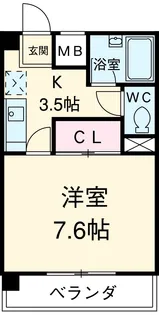 フォルツァ中央【4A号室】の間取り
