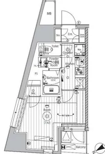 プロスタイルウェルス西早稲田【9階】の間取り