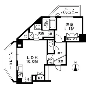 レジディア中落合【7階】の間取り