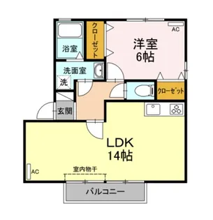 グランコート B【2階】の間取り