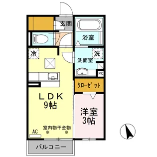 グリーンティア B【1階】の間取り