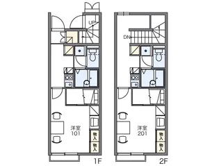 レオパレスルゥシエル【211号室】の間取り