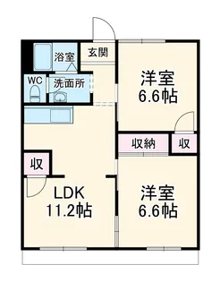 ドゥ・ルミエール【1階】の間取り