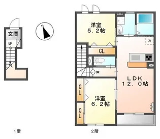 エスポワール レーヴ【2階】の間取り