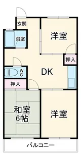 上浅田モンブランマンション【3-C号室】の間取り