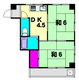 斉藤ビル【402号室】の間取り