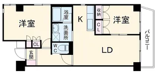 グリーンサイドホームズ【1階】の間取り