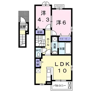 ローズタウン【2階】の間取り