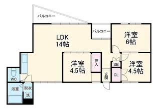 本厚木エグゼクティブマンション【2階】の間取り