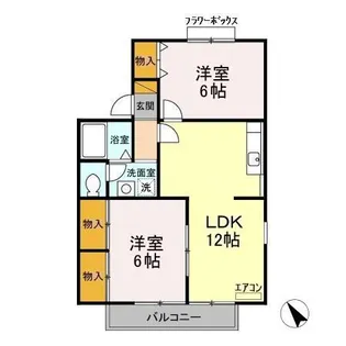 メゾンフォレスト B【1階】の間取り