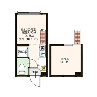 リバティコート千歳船橋【2階】の間取り