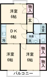 プロスペールむなたか【201号室】の間取り