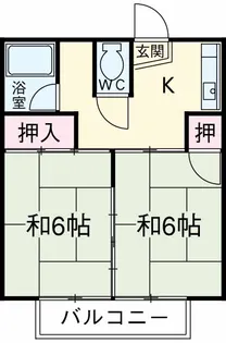 大屋コーポ【205号室】の間取り