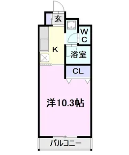 ヴァンセンヌ長筬【501号室】の間取り