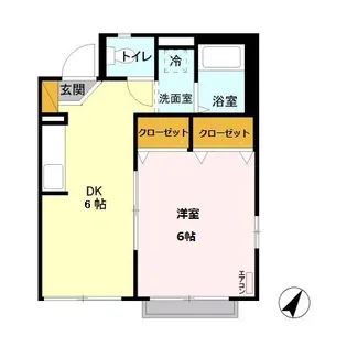 ハイネス馬場 103・105・203・205号室【101号室】の間取り