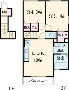 Reveur ConstellationⅠ番館【203号室】の間取り