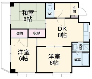 アスカコート相模原【401号室】の間取り