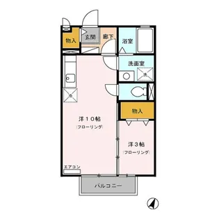 ショコ・ラ・モード【2階】の間取り