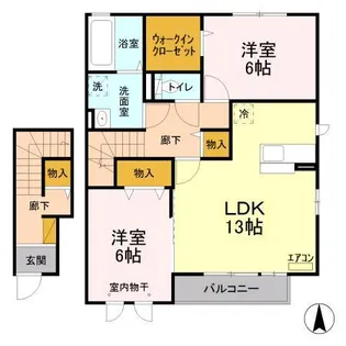 サンセールTKN B【2階】の間取り