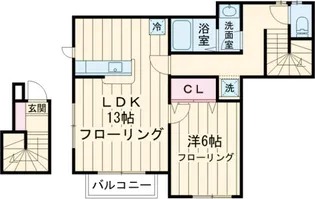 ヴォーヌングケテル【2階】の間取り