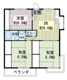 樋ノ口ハイツ B【1階】の間取り