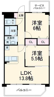 Hanalei【203号室】の間取り