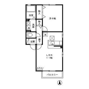 リヴェールノア I【1階】の間取り