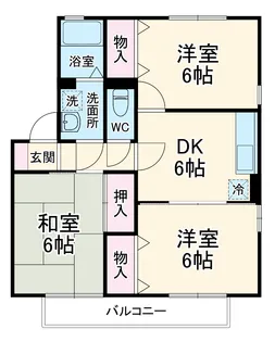 フォレストヴィラ 弐番館【2階】の間取り