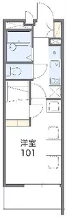レオパレス大林Ⅱ【207号室】の間取り