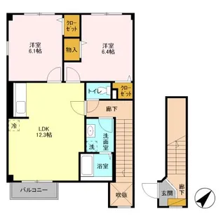 ウィステリアⅢ【2階】の間取り