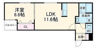 リーブルファイン稲永【2階】の間取り