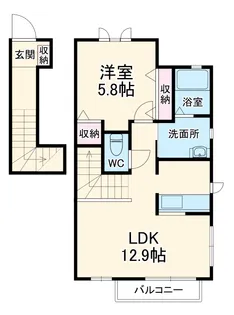 オレンジハウス【2階】の間取り
