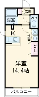 エクシード新町【4階】の間取り