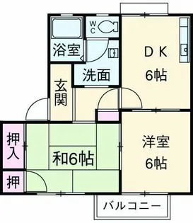 坂の久保ハイツE棟【E103号室】の間取り