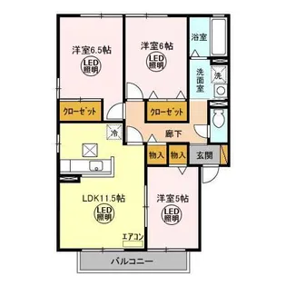 COTEAU VERT B【1階】の間取り