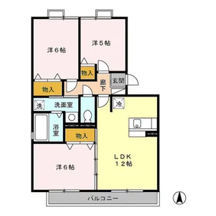 メゾン・ド・ソレイユ B【3階】の間取り