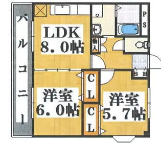 アーバン川嶋【403号室】の間取り