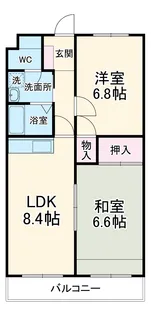 ビューしじみの森【1階】の間取り