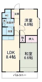 ビューしじみの森【3階】の間取り