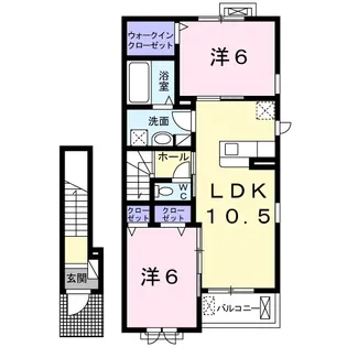 ラ・ヴィエルジュ【2階】の間取り