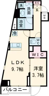 ザ・パークハビオ中野新橋【6階】の間取り